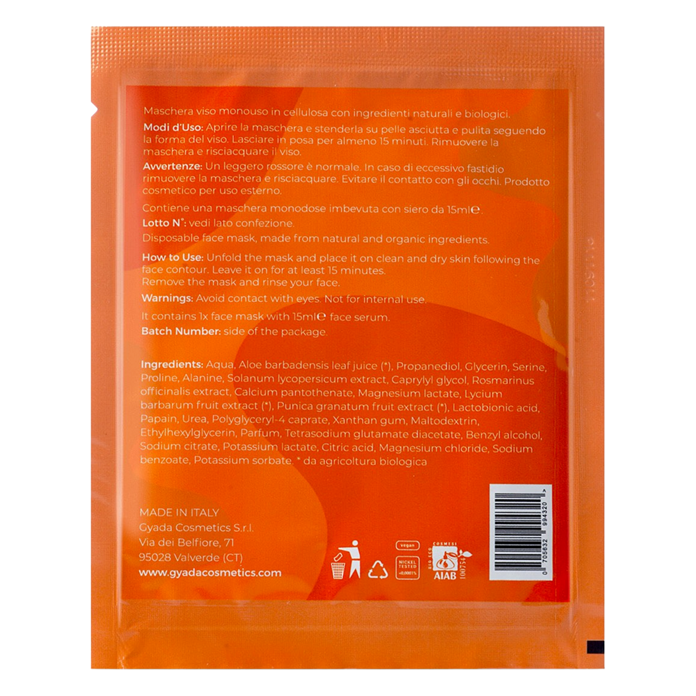 Gyada Face Sheet Mask N°3 Exfoliating & Enlightening 15ml-All-Aladin Beauty