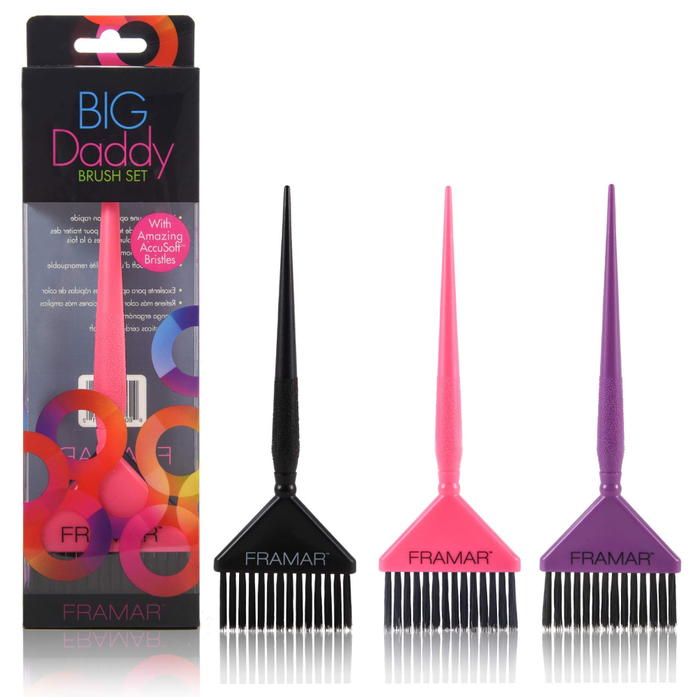 Framar Big Daddy Dreifarbiger Pinsel-Set, 3 Stück