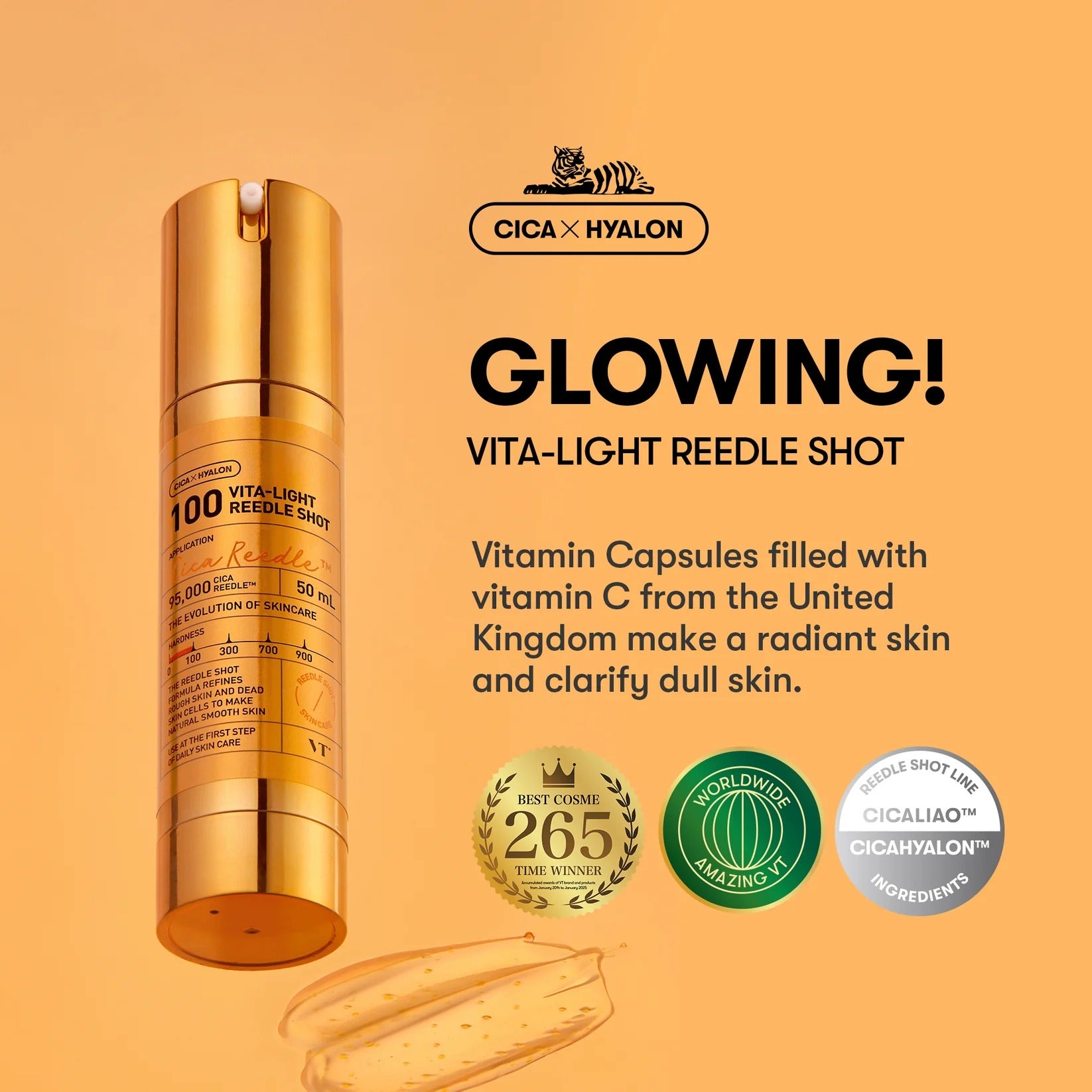 Vt Cosmetics Vita-Light Reedle Shot 100ml-Vitamin C Serum-Aladin Beauty