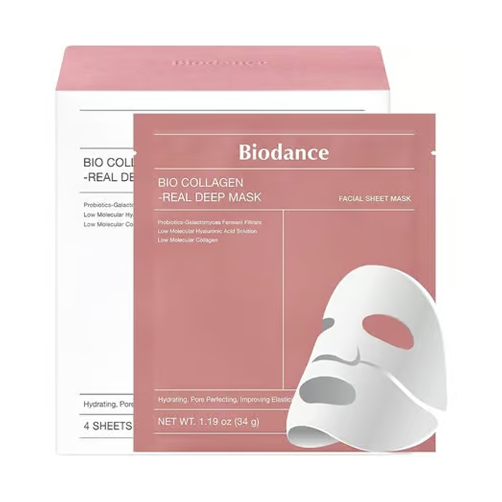 Biodance Bio-Collagen-Real Deep Mask – 4 Masken, je 34 g