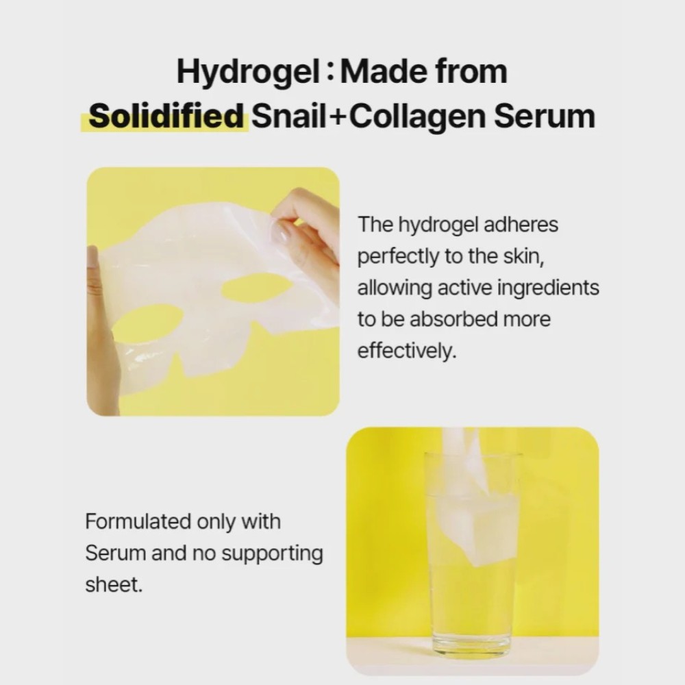 Cosrx Advanced Snail Mucin Glass Glow Hydrogel Gesichtsmasken 34g | 3er-Pack