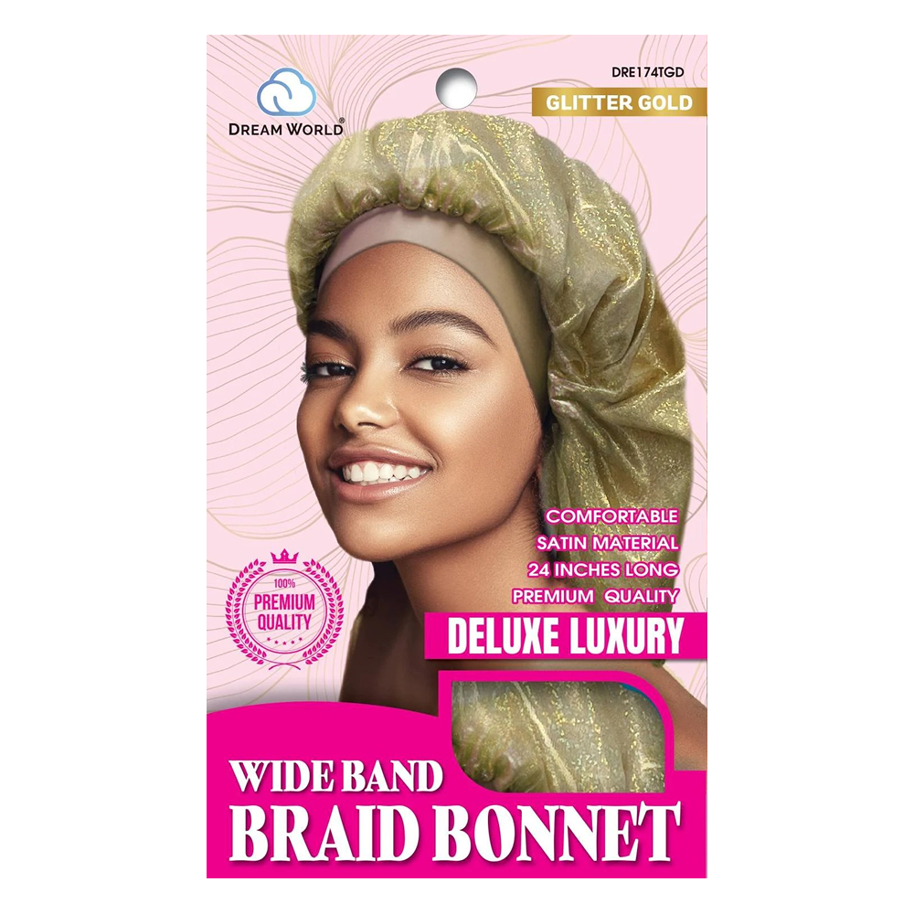 Dream World W-Wide Band Braid Bonnet XL-All-Aladin Beauty