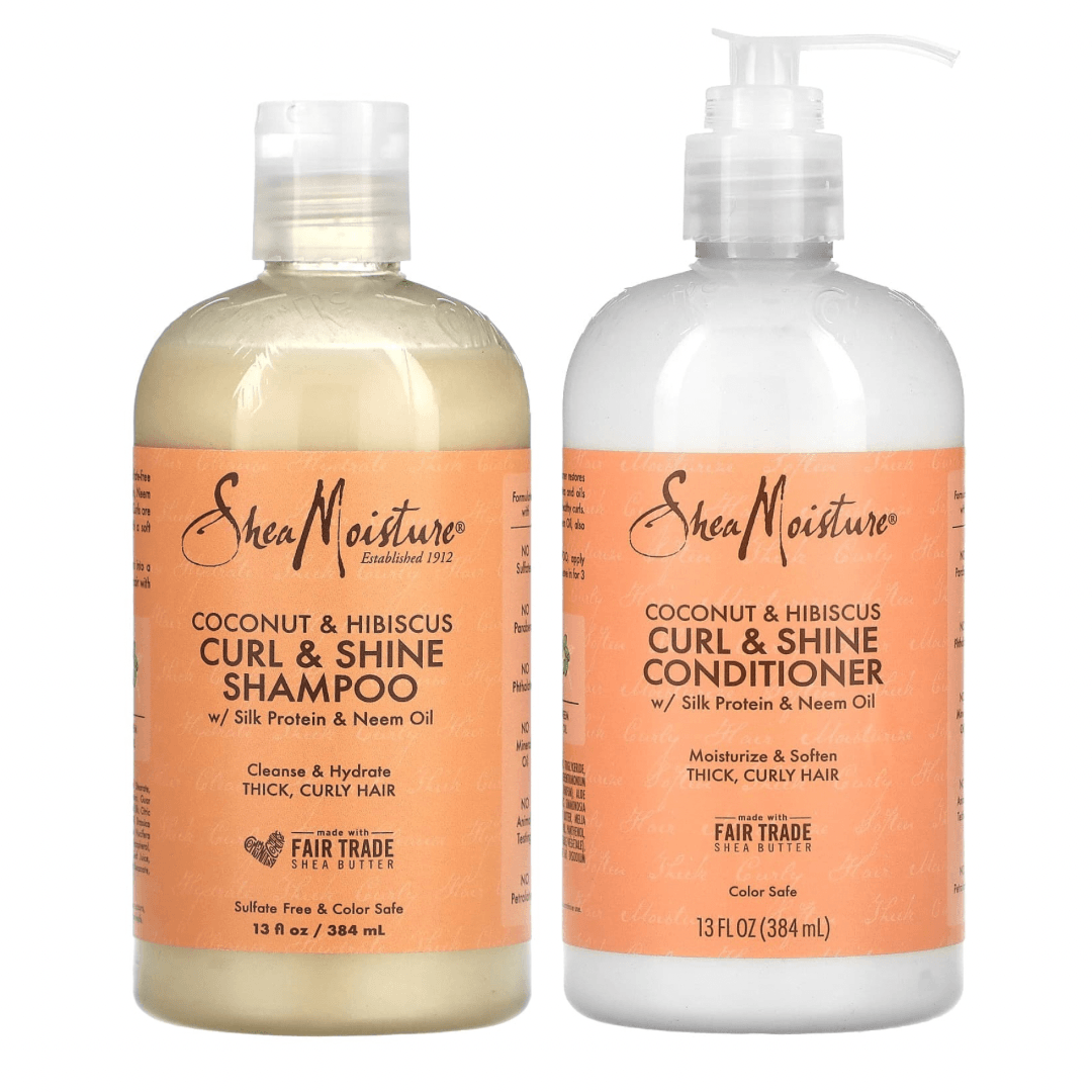 Shea Moisture Coconut & Hibiscus Curl & Shine Shampoo and Conditioner Pack
