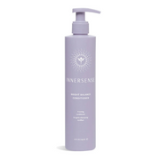 Innersense Bright Balance purple conditioner in a 10 fl oz pump bottle with white text and logo.