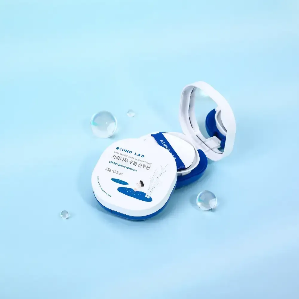 Round Lab Birch Moisturizing Sun Cushion SPF 50+ 15g-Sunscreen-Aladin Beauty