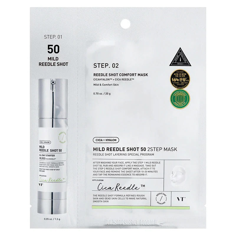 Vt Cosmetics Mild Reedle Shot 50 2-Stufen-Maske – 1 St.