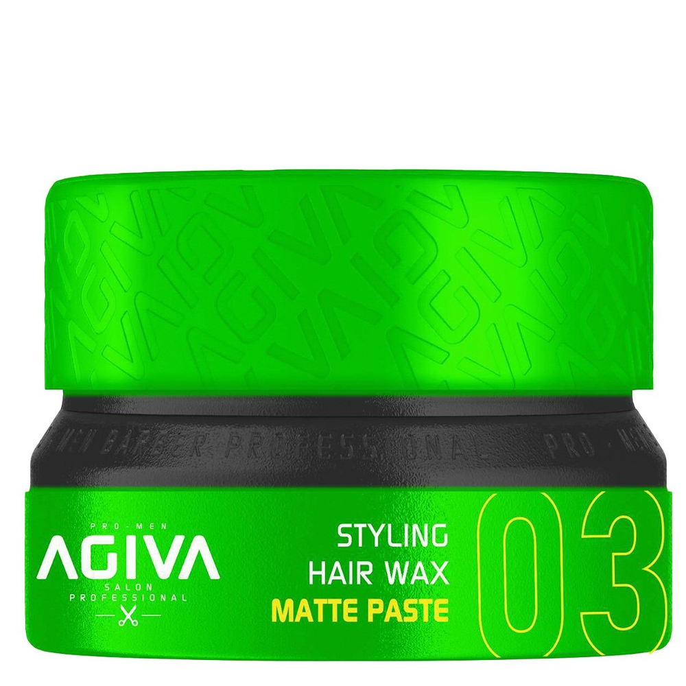 Agiva Styling Hair Wax Matte Paste Green 175ml-Styling Wax-Aladin Beauty