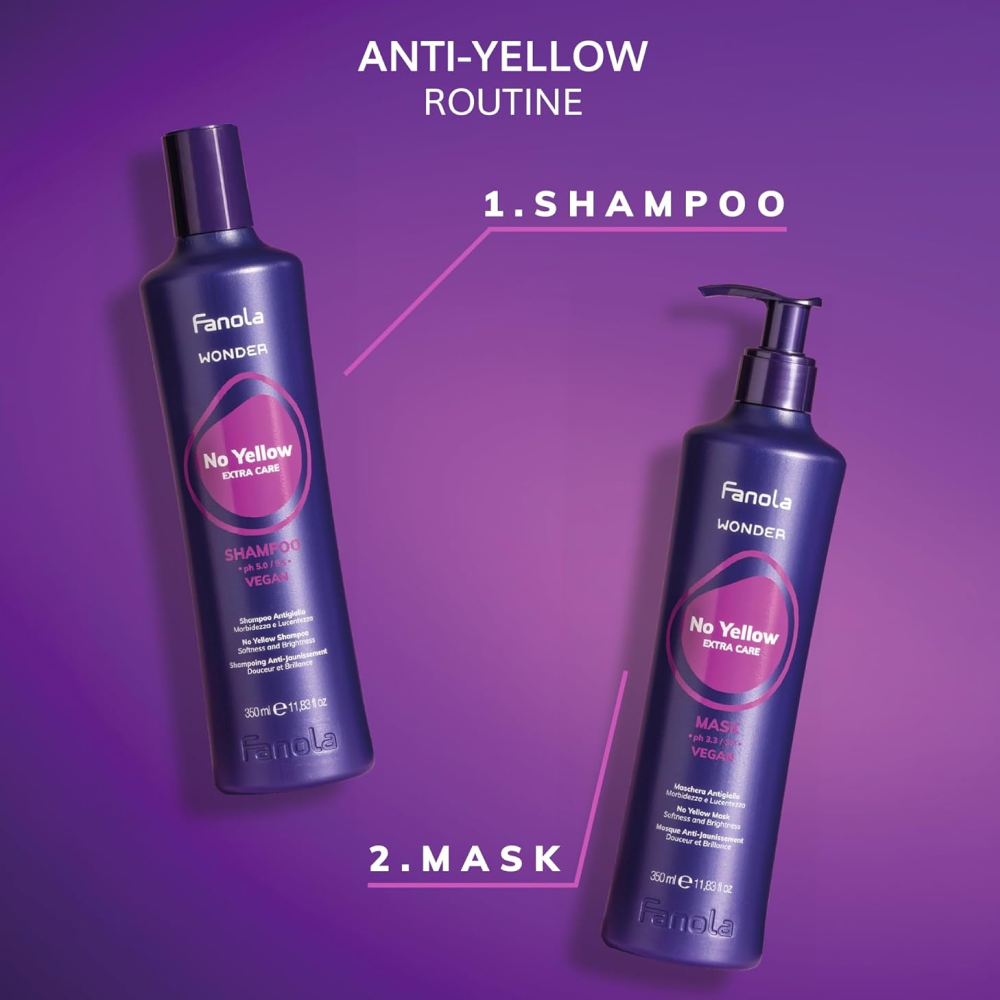 Fanola No Yellow Extra Care Wonder Shampoo Vegan-Toning Shampoo-Aladin Beauty