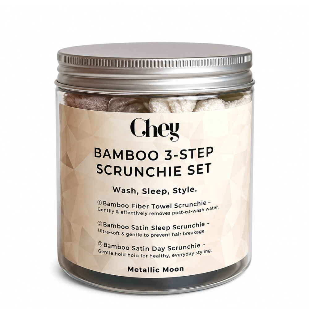Chey Haircare Bamboo 3-Step Scrunchie Set-All-Aladin Beauty