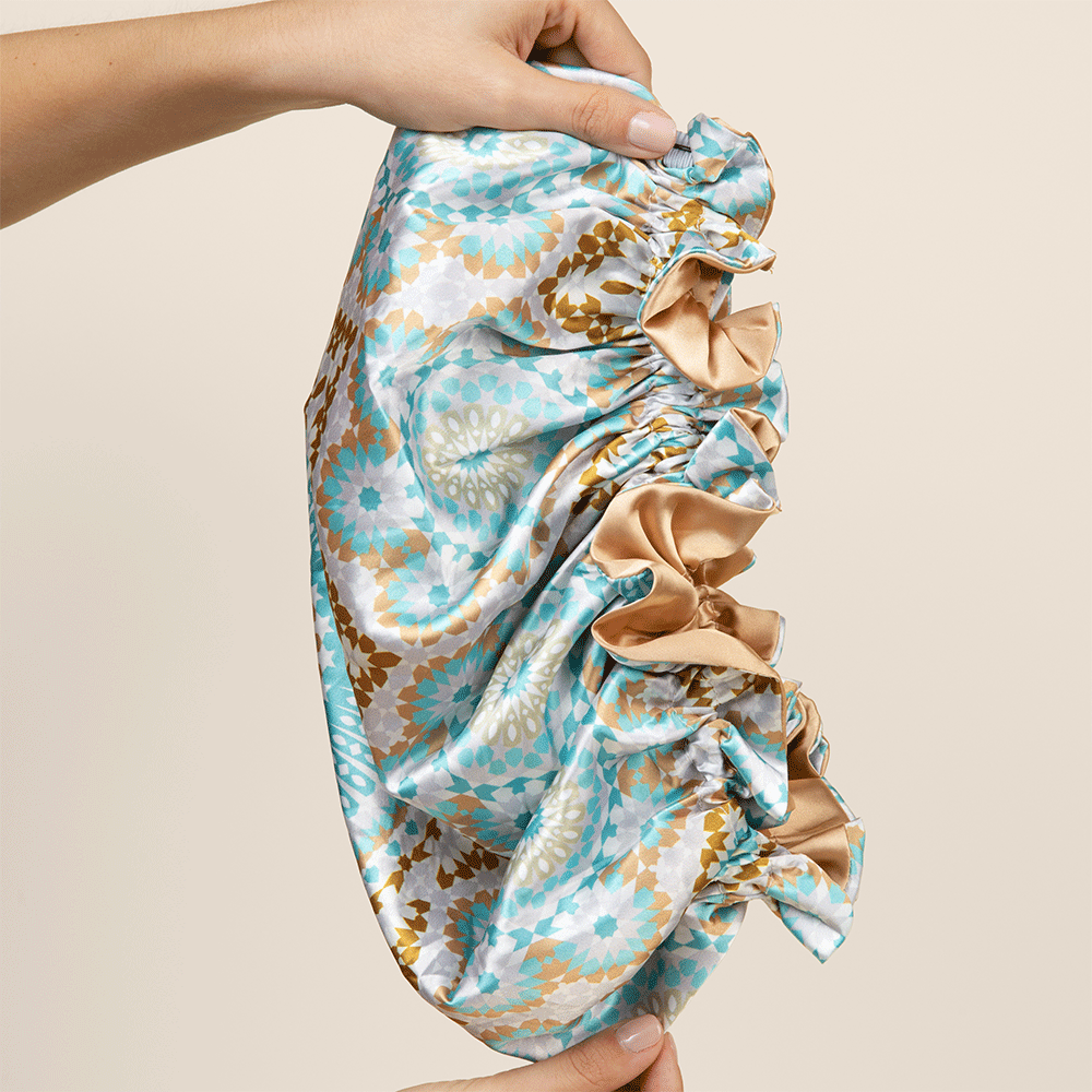 Bounce Curl Reversible Satin Hair Bonnet-Bonnet-Aladin Beauty