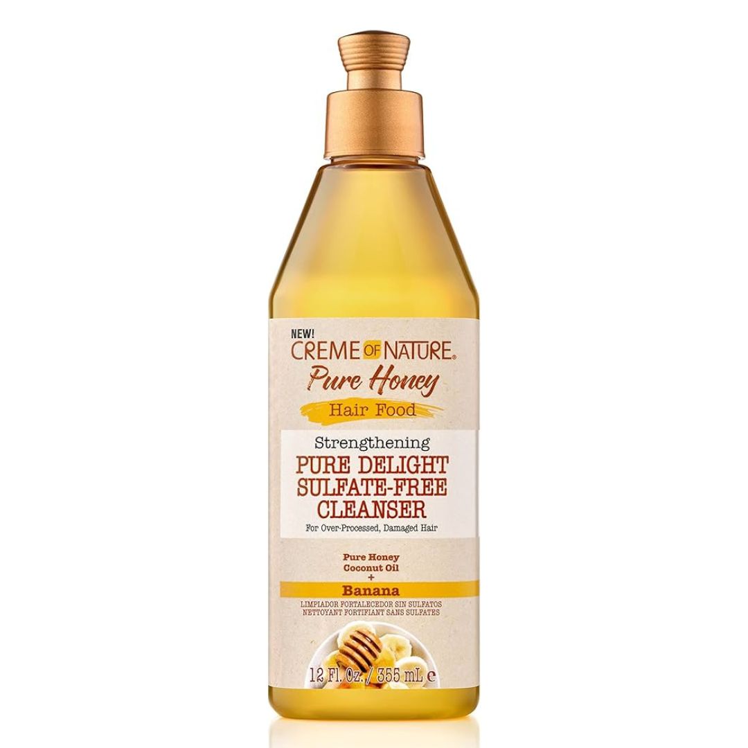 Creme Of Nature Pure Honey Hair Food Banana Pure Delight Sulfate Free Cleanser 355ml