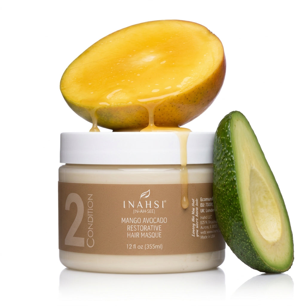 Inahsi Naturals Mango-Avocado aufbauende Haarmaske