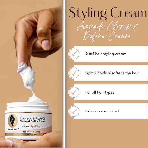 Bounce Curl Avocado & Rose Oil Clump & Define Cream 177ml