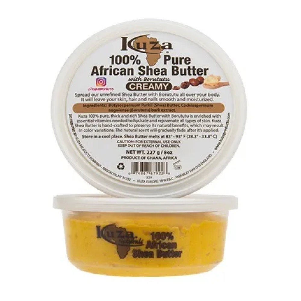 Kuza African Shea Butter Solid Yellow 8oz-All-Aladin Beauty