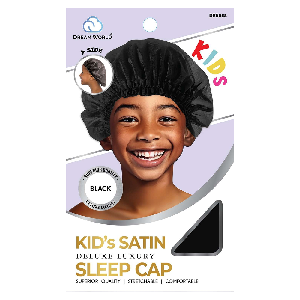Dream World Kid-Sleep Cap Satin Schwarz