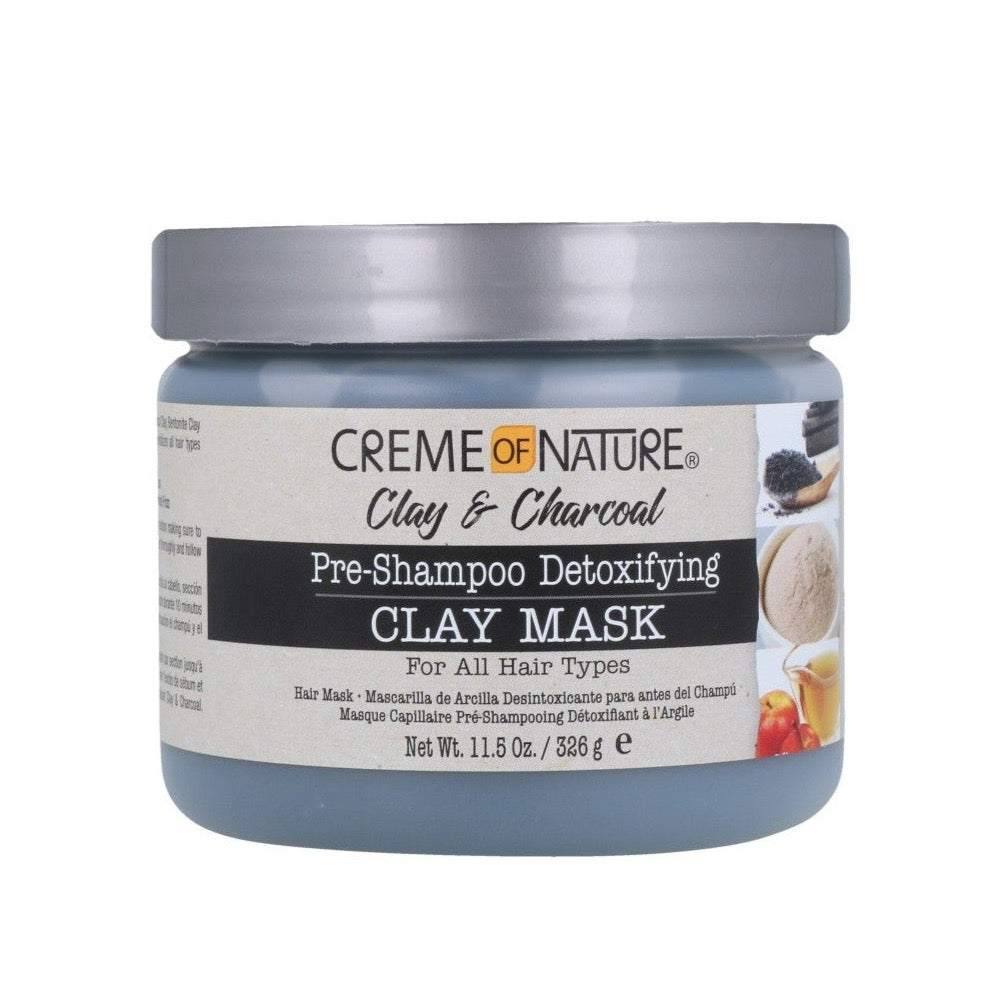 Creme of Nature Clay & Charcoal Pre-Shampoo Detoxifying Clay Mask 326g