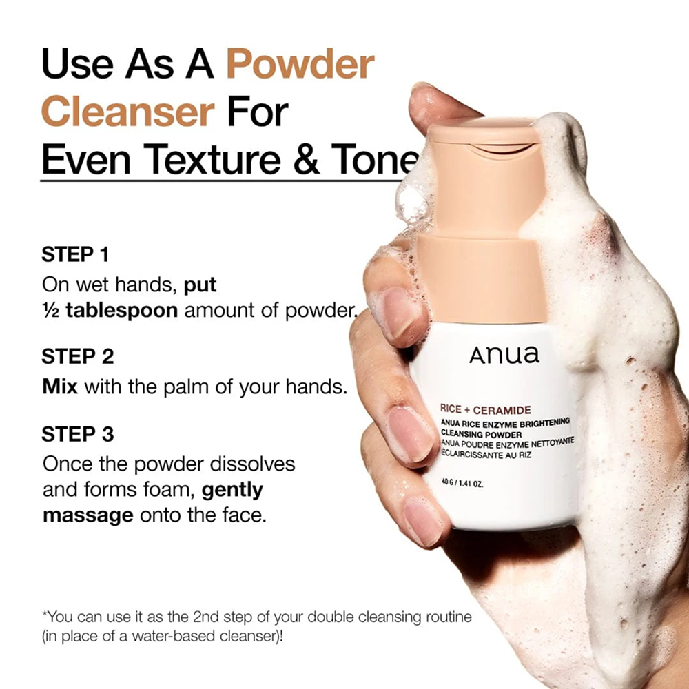 Anua Rice Enzyme Brightening Cleansing Powder - 40g