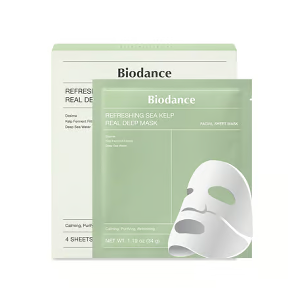 Biodance Erfrischende Meeresalgen-Echt-Tiefenmaske 1 Box 34g X 4 Stück