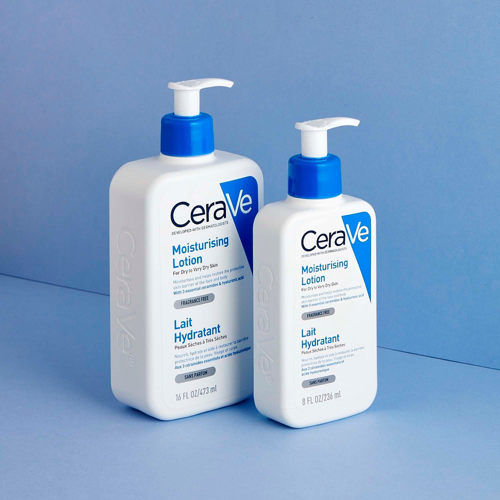 CeraVe Feuchtigkeitsspendende Lotion für trockene bis sehr trockene Haut 236 ml