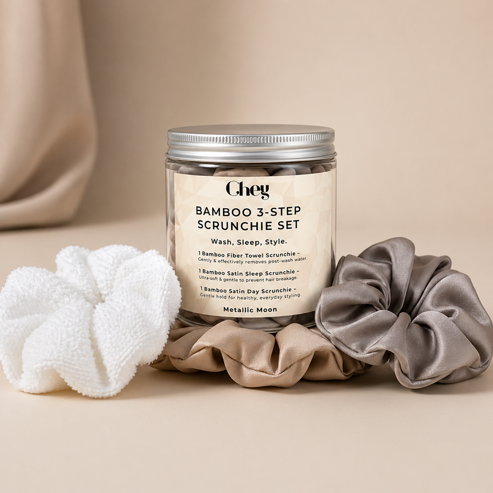 Chey Haircare Bamboo 3-Step Scrunchie Set-All-Aladin Beauty