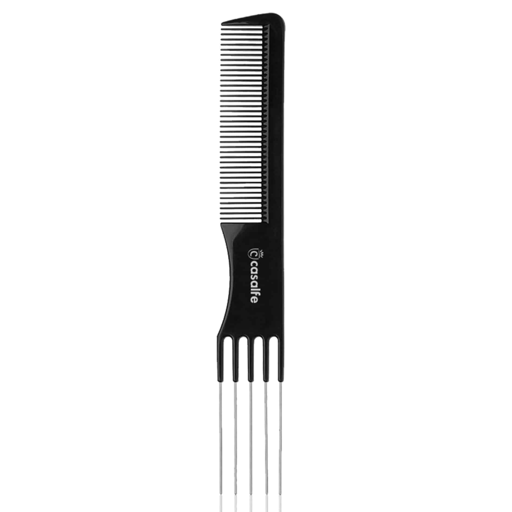 Casalfe Metal Tines Pro Teasing Comb Black