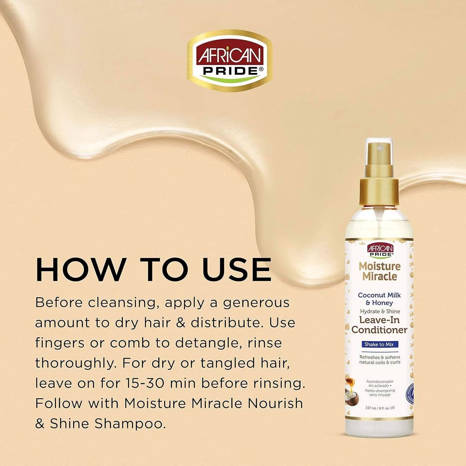 African Pride Moisture Miracle Leave-In Conditioner 236ml