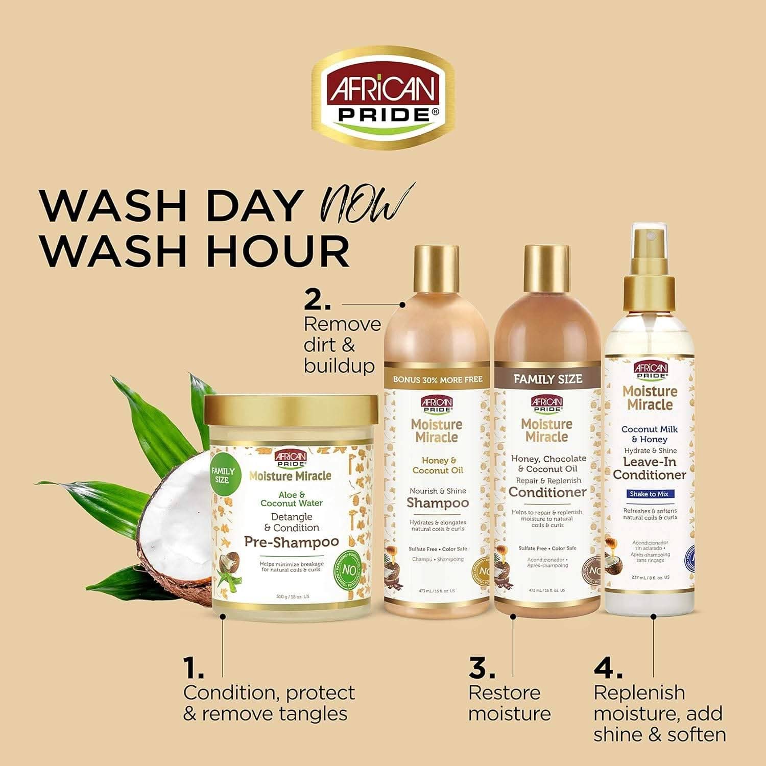 African Pride Moisture Miracle Leave-In Conditioner 236ml