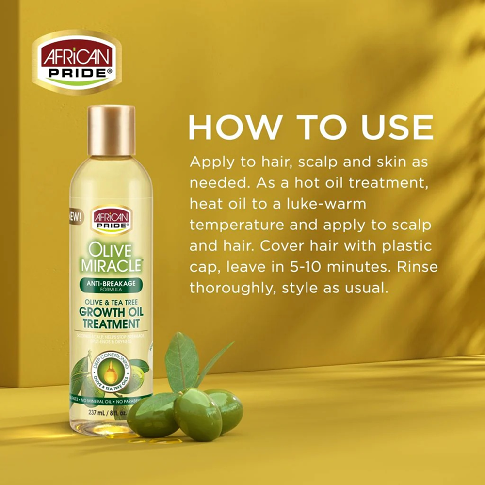 African Pride Olive Miracle Growth Oil 250ml-Hair Oil-Aladin Beauty