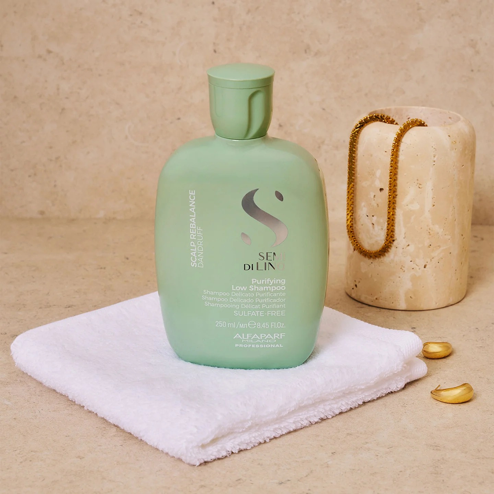 Alfaparf Semi Di Lino Scalp Rebalance Purifying Low Shampoo 250ml-Scalp Care Shampoo-Aladin Beauty
