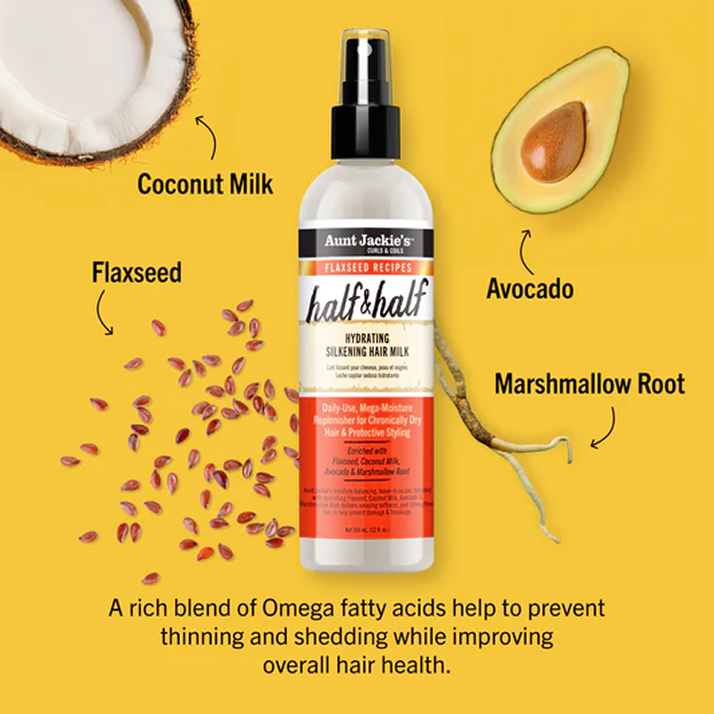 Aunt Jackie's Half & Half Feuchtigkeitsspendende Glättende Haarmilch 355ml