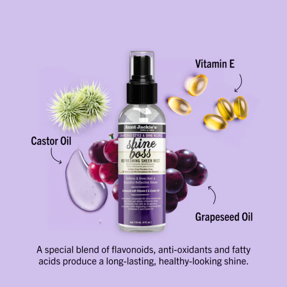 Aunt Jackie's Grapeseed Shine Boss Erfrischendes Glanz-Haarspray 118ml