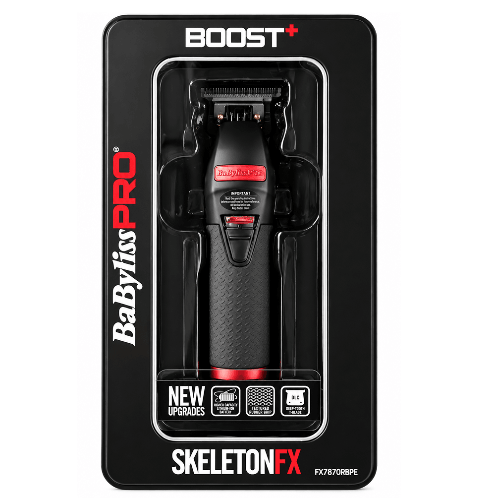 Babyliss SkeletonFX Boost+ Haarschneider Mattrot & Schwarz Schwarzer Griff