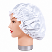 Bifull Satin Anti-Frizz Schlafhaube Weiß Dünn