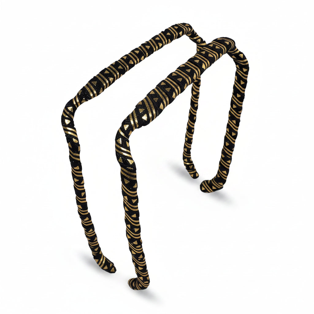 Zazzy Bandz Black and Gold Aztec