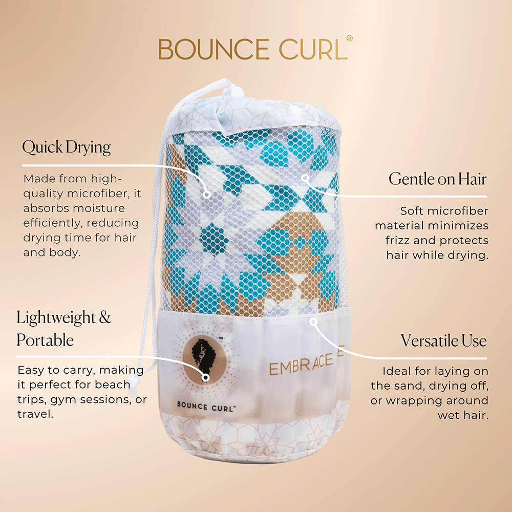 Bounce Curl Micro-fiber Beach Towel - Limited Edition-Beach Towel-Aladin Beauty
