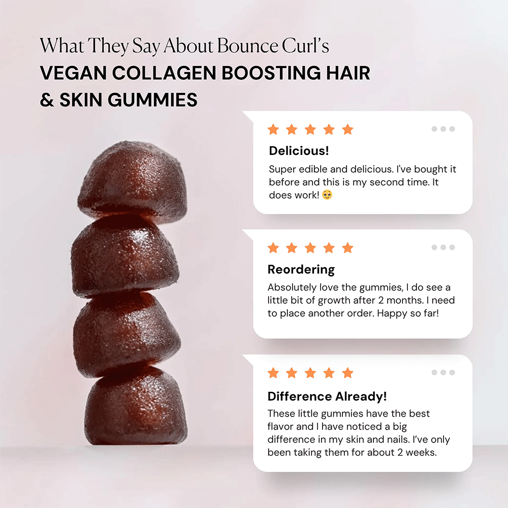 Bounce Curl Vegan Collagen Boosting Hair & Skin Gummies-Supplement-Aladin Beauty