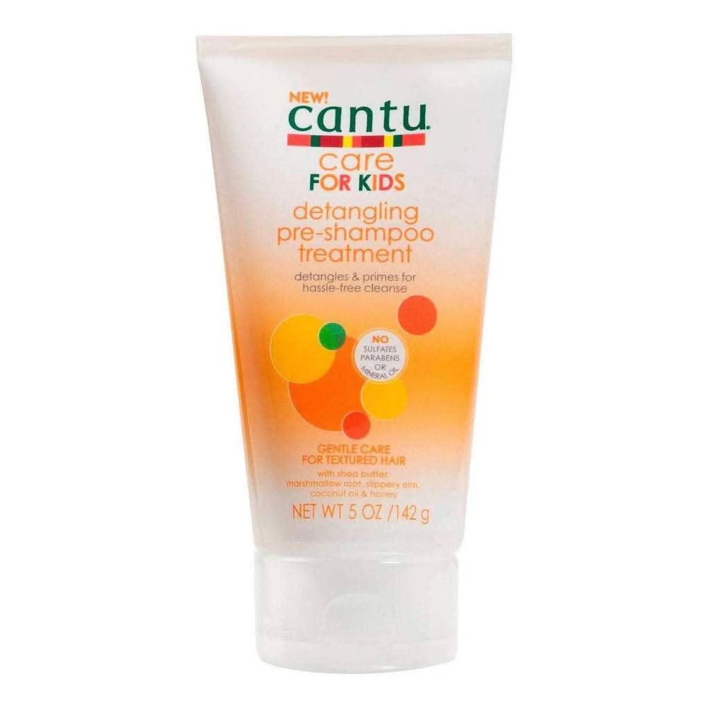 Cantu Care For Kids detangling pre-shampoo treatment in a white and orange tube, 142g.