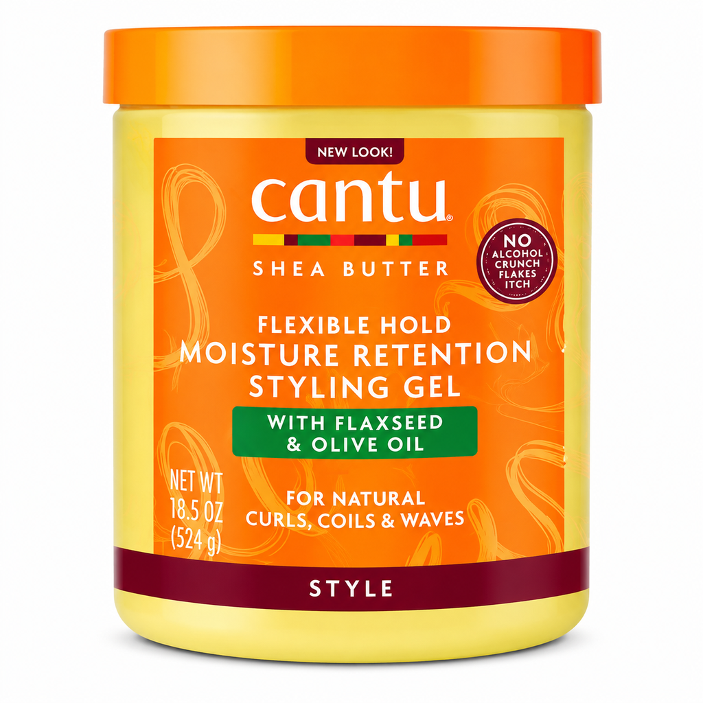 Cantu Maximum Hold Moisture Retention Leinsamen- & Olivenöl Styling Gel 524g