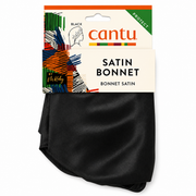 Cantu Satin Bonnet Black Classic-Hair Cap-Aladin Beauty