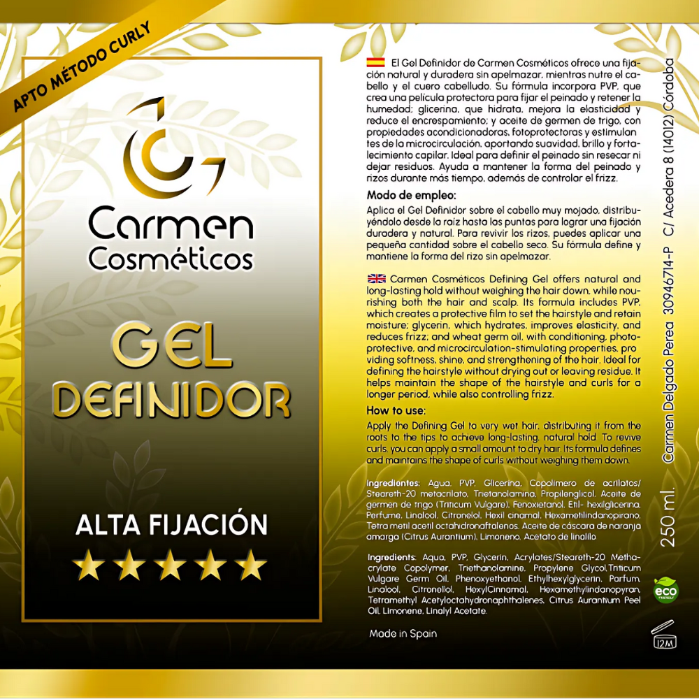Carmen Cosméticos High-Hold Definierendes Gel 250ml