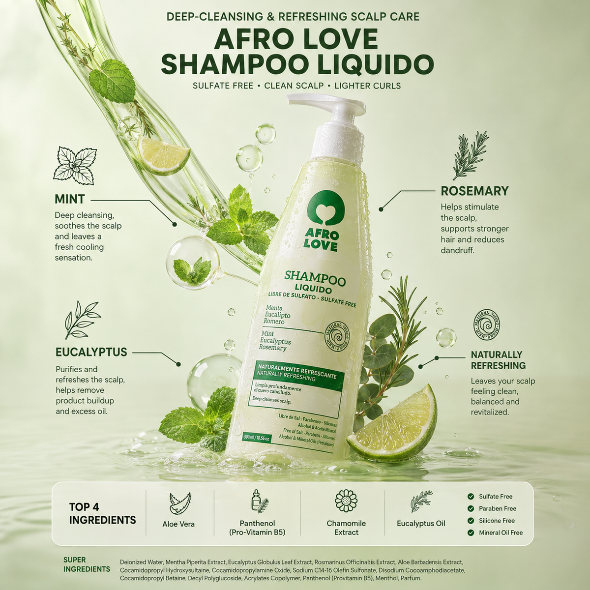 Afro Love Shampoo flüssig