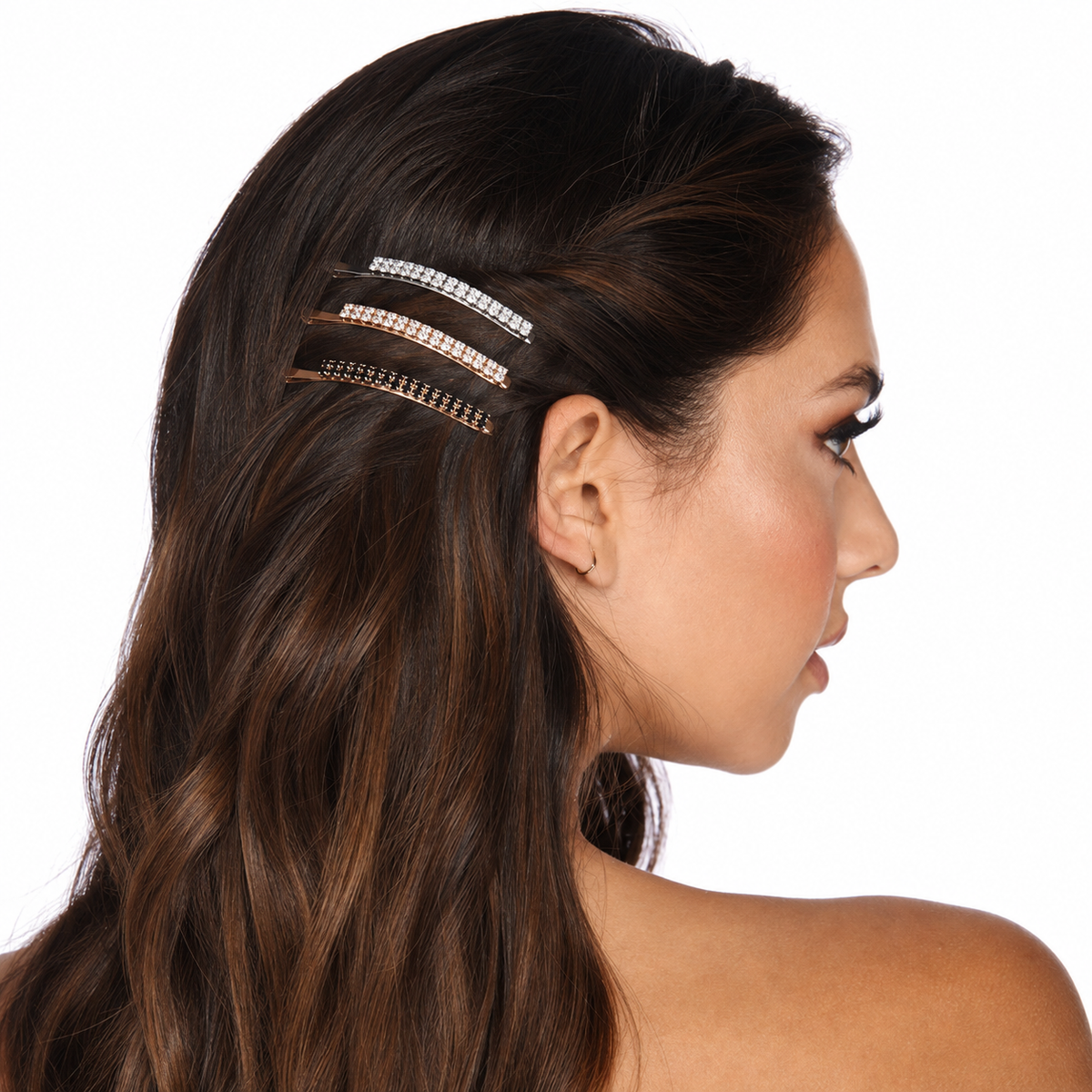 Vollständig verzierte Haarspangen Diamanten