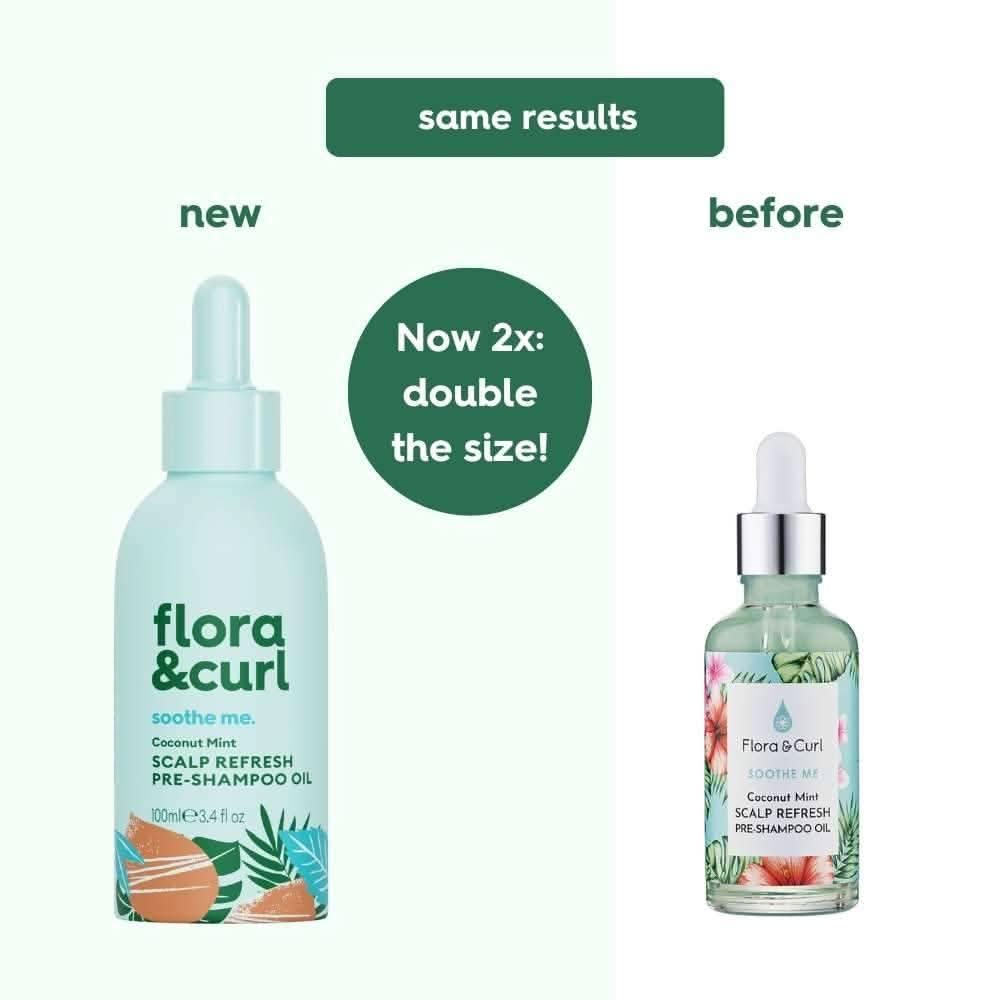 Flora & Curl Soothe Me Coconut Mint Scalp Refresh Pre-Shampoo Oil 100ml