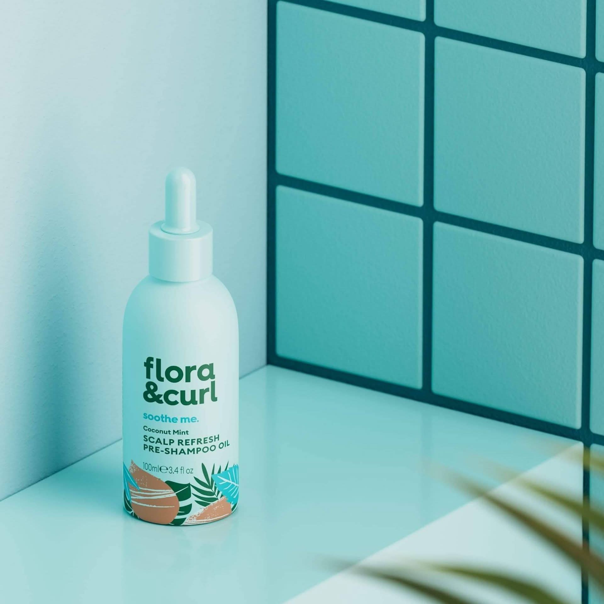 Flora & Curl Soothe Me Coconut Mint Scalp Refresh Pre-Shampoo Oil 100ml
