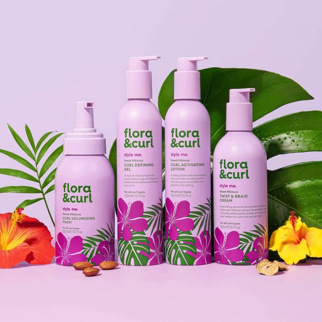 Flora & Curl Style Me Sweet Hibiscus Twist & Braid Cream 300ml