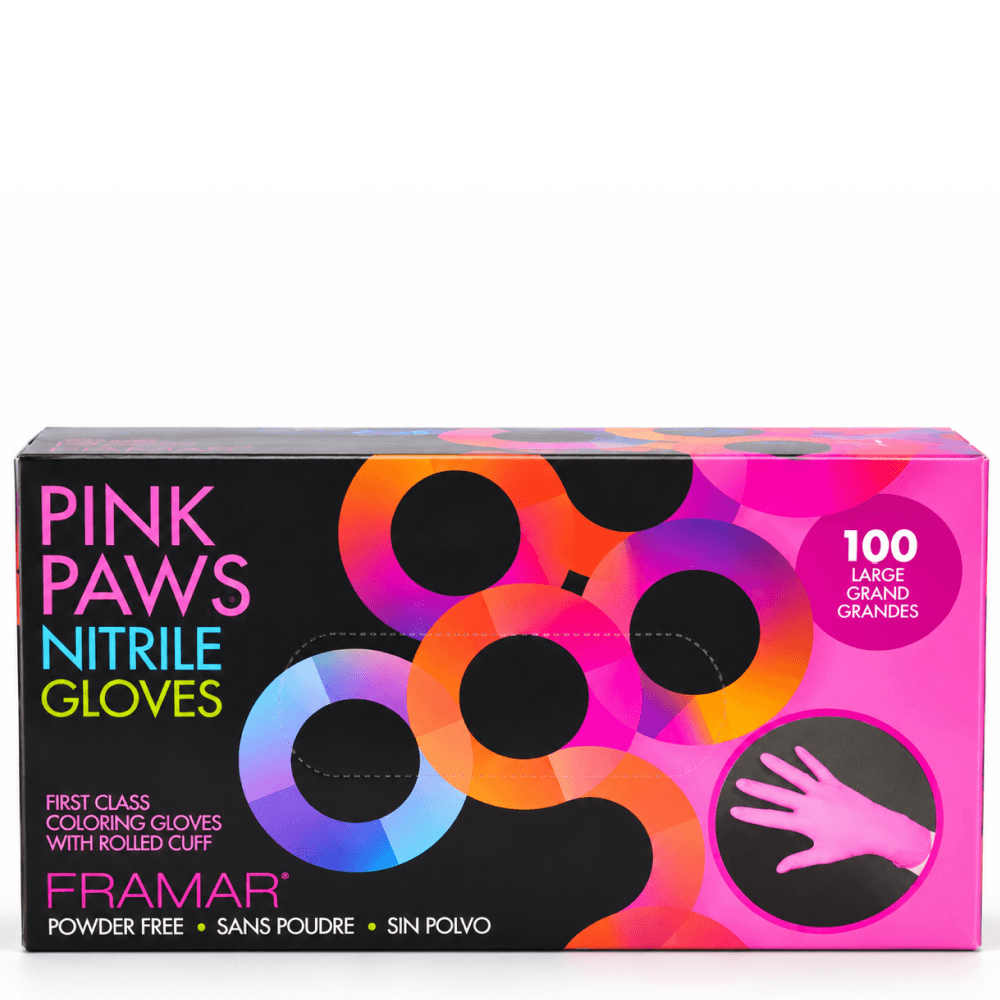 Framar Pink Paws Nitrilhandschuhe 100 Stück