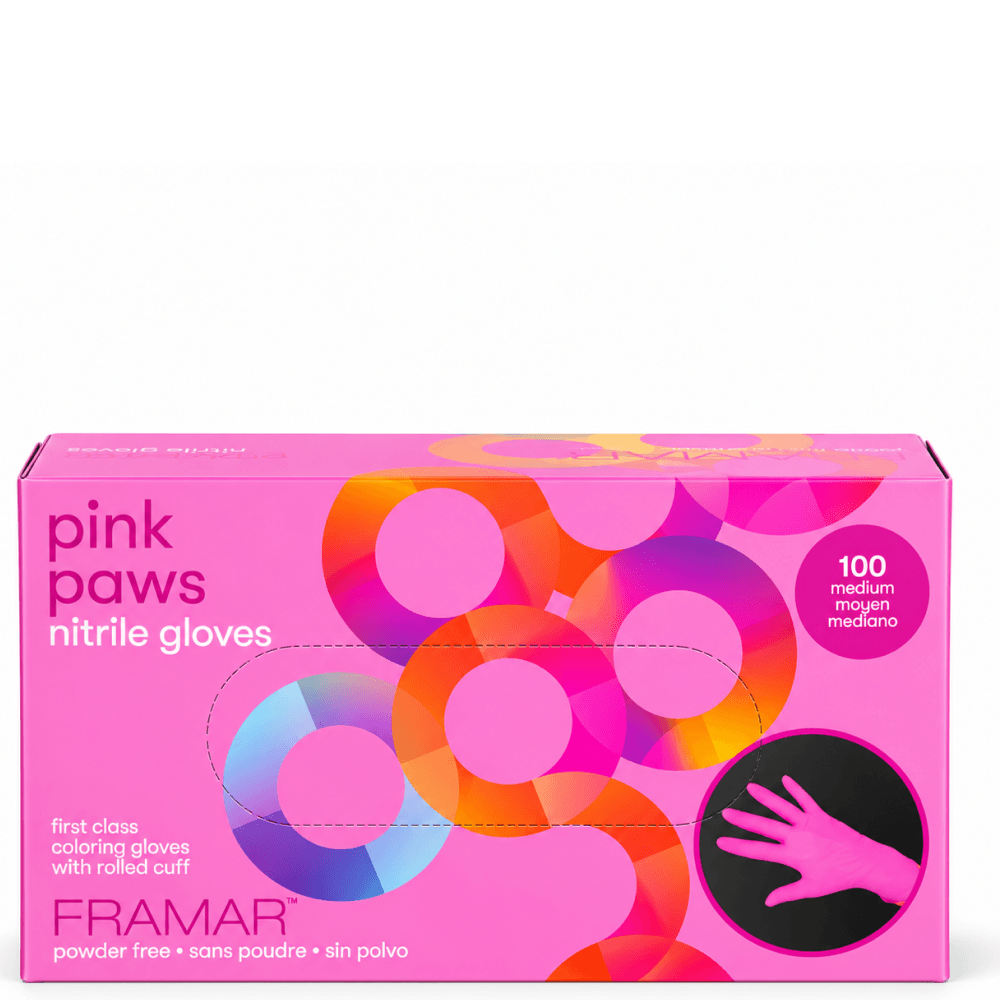 Framar Pink Paws Nitrilhandschuhe 100 Stück