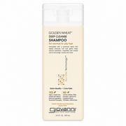Giovanni Golden Wheat Deep Cleanse Shampoo 250ml bottle with a white cap, light beige label, and black text.