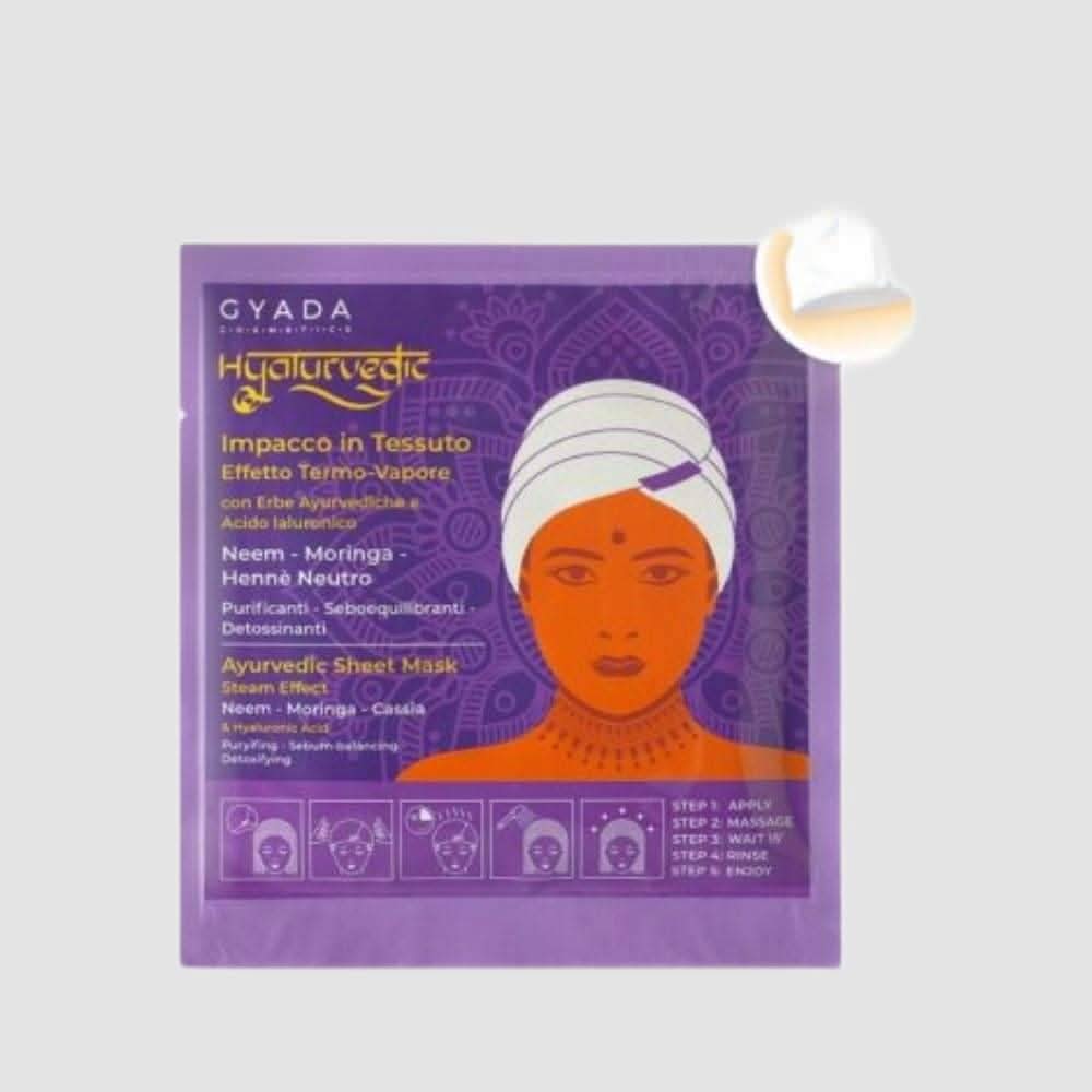 Gyada Hyalurvedic klärende ayurvedische Haartuch-Packung – Neem, Moringa, Neutral Henna 60ml