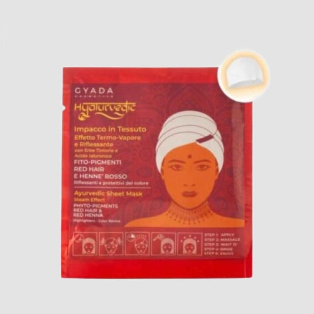 Gyada Hyalurvedic Reflective Ayurvedic Haarwickel aus Stoff – Rotes Haar